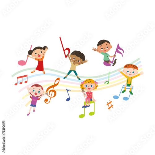 音符を持って奏でる子供達