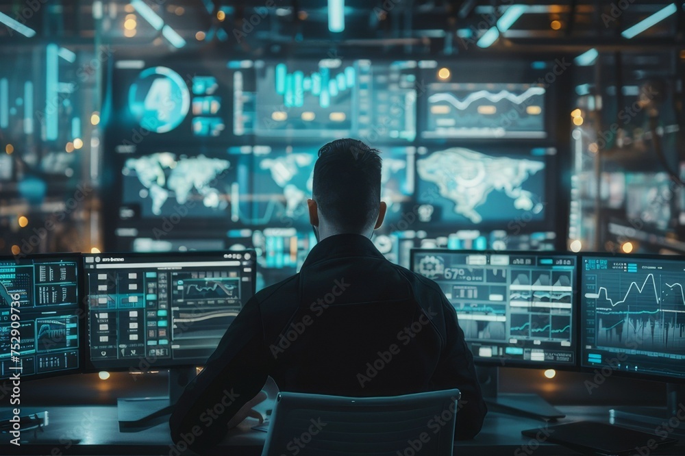 Futuristic Cryptocurrency Trader Futuristic Cryptocurrency Trader