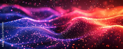 Cosmic Light Waves. Digital illustration of undulating waves of light representing cosmic energy.