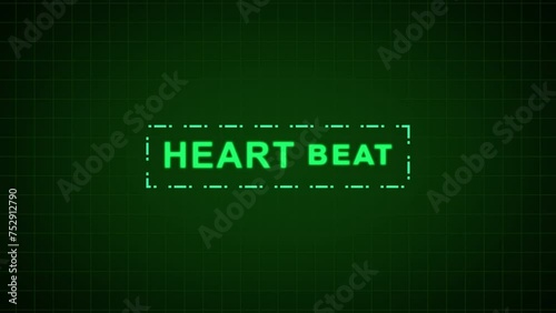Heart Beat text Motion Graphic Animation.