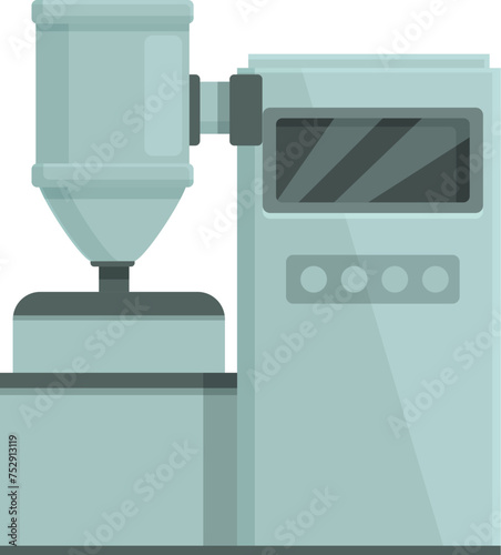 Cleaning factory line icon cartoon vector. Soap production. Media care container