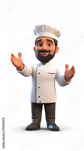 Virtual Interaction with 3D Chef Characters in Dynamic Demonstrations on a Blank Background