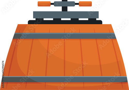 Wine production process icon cartoon vector. New fermentation. Sector produce