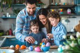 Colorful Easter Egg Basket Lent. Happy easter Springtime exhilaration bunny. 3d Egg coloring tradition hare rabbit illustration. Cute Pastel bubblegum blue festive card wallpaper Turquoise Mist