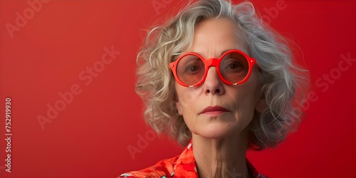 Stylish Older Woman Flaunts Fashionable Outfits with Confidence. Concept Fashion, Confidence, Stylish, Older Woman, Outfits