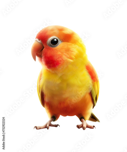 A cute  parrot isolated on a transparent background
