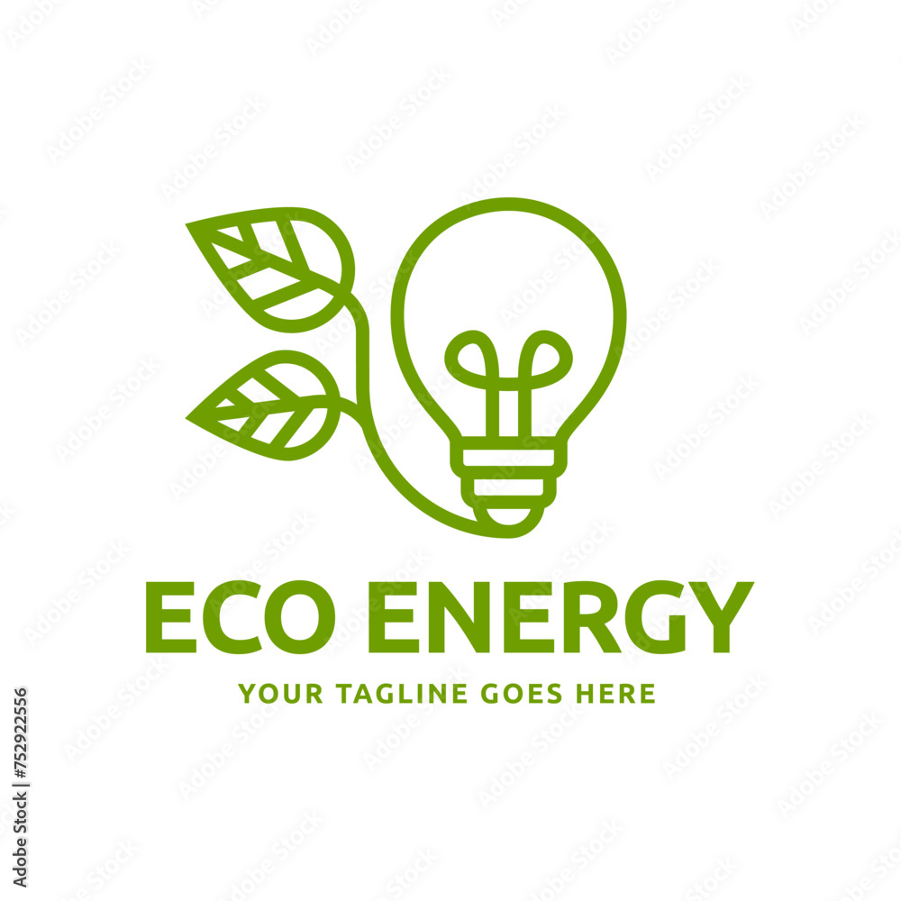 Ecology bulb lamp with leaf logo. Renewable eco power logo vector Ecology bulb lamp with leaf logo. Renewable eco power logo vector