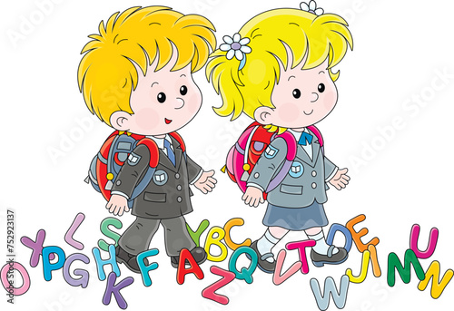 Happy little schoolchildren...