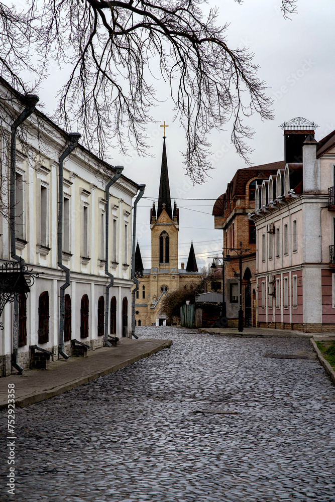 a magical view of the old town in Lutsk