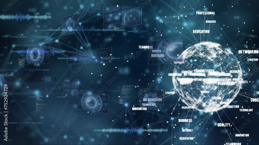 Animation of network of connections over globe
