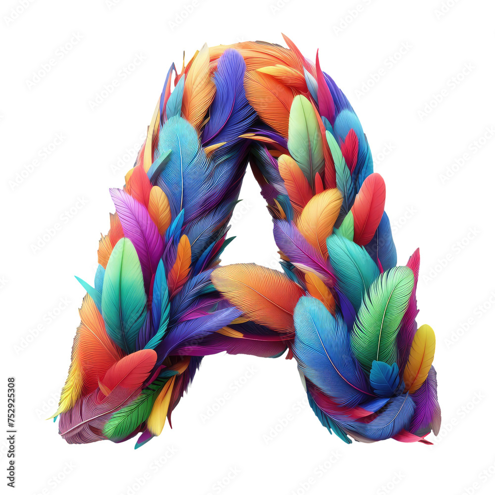 Fototapeta premium Isolated 3D Letter on a Clear PNG Canvas Generative AI