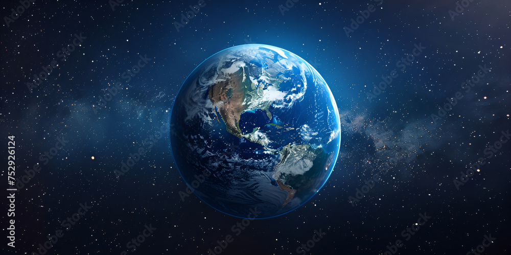 Earth planet in space with and nebula, Earth sunrise in space. elements of this furnished .

