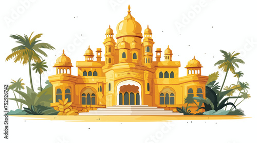 Indians house freehand draw cartoon vector illustration