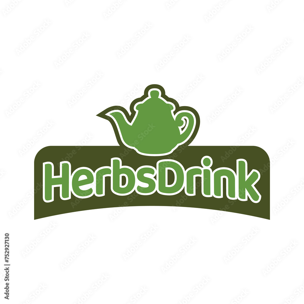 Teapot green tea leaf logo icon design template flat vector. Vector Tea logo isolated on a white background Teapot green tea leaf logo icon design template flat vector. Vector Tea logo isolated on a white background
