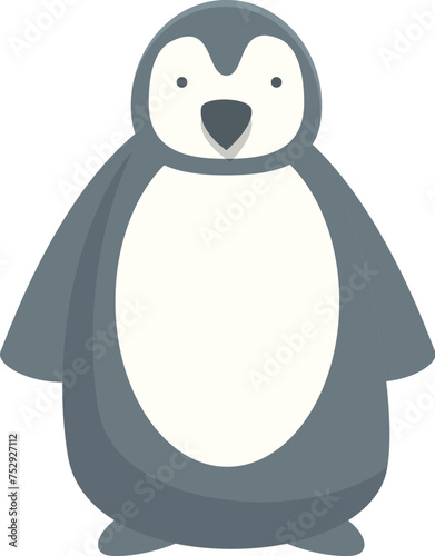 Arctic penguin animal icon cartoon vector. Ice pole exploration. Winter snow explorer