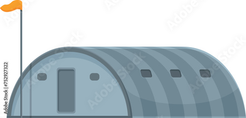 Ice pole station icon cartoon vector. Arctic exploration. Travel nature quest