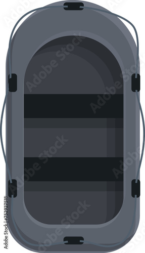 Exploration rubber boat icon cartoon vector. Arctic scientist. Station water explorer