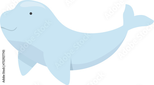 White arctic whale icon cartoon vector. Cold expedition. Man cold scientist