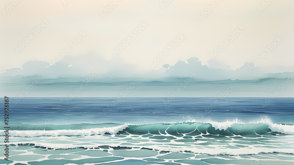 waves on the beach background