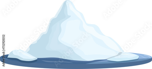 Iceberg mountain icon cartoon vector. Arctic exploration. Travel cold nature