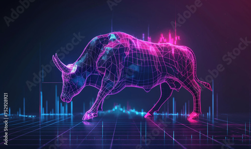 Bull Market Surge - Abstract Stock Trading Growth Concept