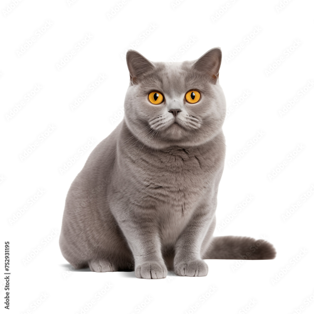 british cat isolated on white background