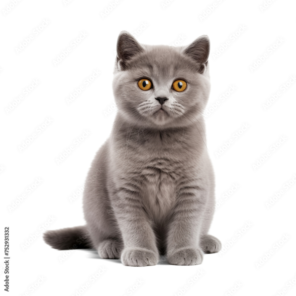 british cat isolated on white