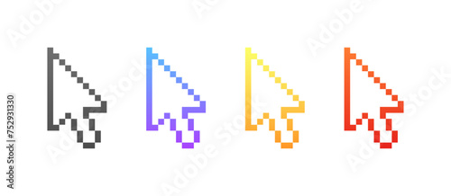 Mouse arrows icon set. Mouse cursor. Flat style. Vector icons