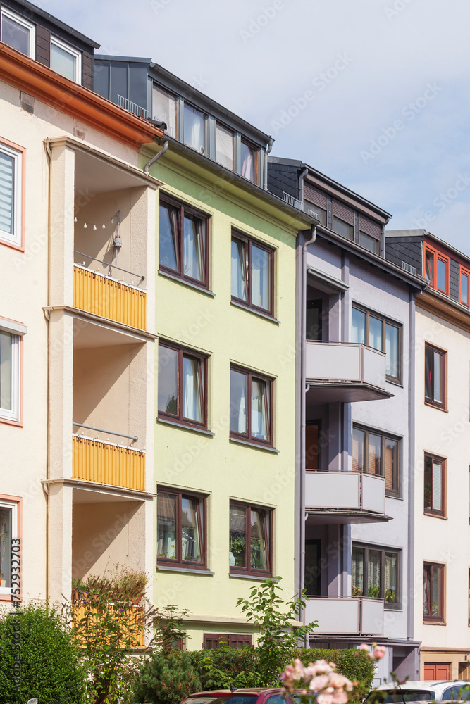 Naklejka premium Reihenhäuser, Wohngebäude, Bremen, Deutschland, Europa