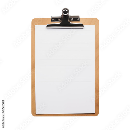 clipboard with blank paper
