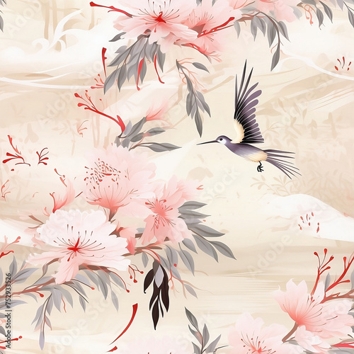abstract seamless chinoiseri background
