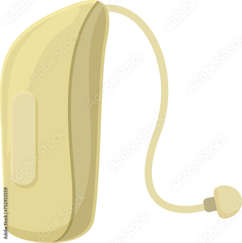Hearing aid icon cartoon vector. Medical loss sound. Noisy level outside