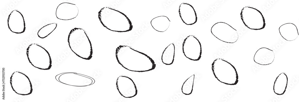Hand drawn doodle grunge circle highlights. Charcoal pen round ovals. Marker scratch scribble in rounder. Round scrawl frames. freehand painted circular note, Vector file illustration, Hand drawn doodle grunge circle highlights. Charcoal pen round ovals. Marker scratch scribble in rounder. Round scrawl frames. freehand painted circular note, Vector file illustration,