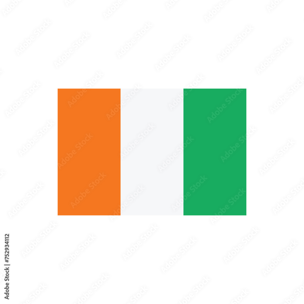 Fototapeta premium ivory coast flag icon vector