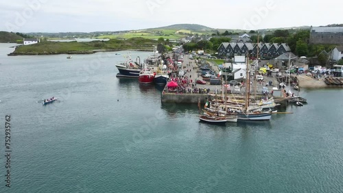 drone flight over the port of Baltimore during a sailboat competition, Ireland