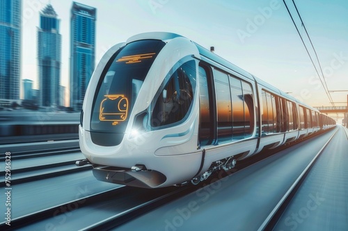 Futuristic Hydrogen Train