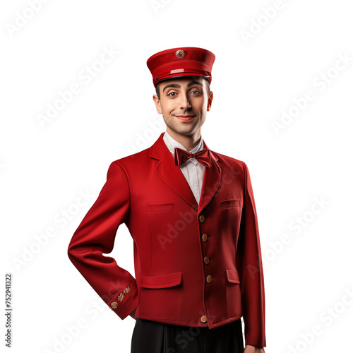 bellhop isolated on white
