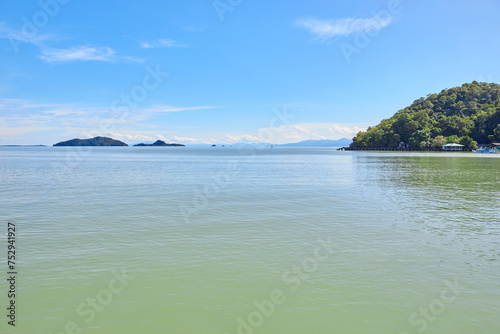 Wallpaper Mural Scenic view of tropical sea with green forest in the island southern Thailand Torontodigital.ca
