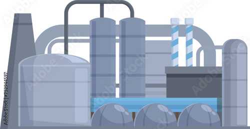 Factory gas production icon cartoon vector. Depot manufacturing. Storage offshore