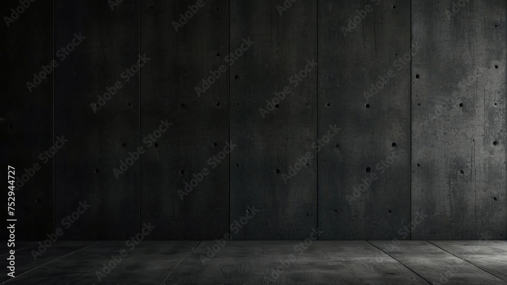 Scary dark walls, slightly light black concrete Scary dark walls, slightly light black concrete