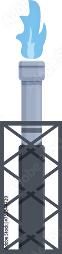 Fire gas pipe icon cartoon vector. Sector energy. Site machinery network
