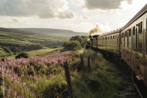 Romantic Countryside Train Journey
