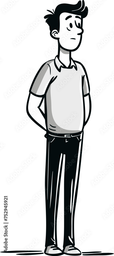 Urban Man Exploring the Cityscape in Vector Illustration Urban Man Exploring the Cityscape in Vector Illustration