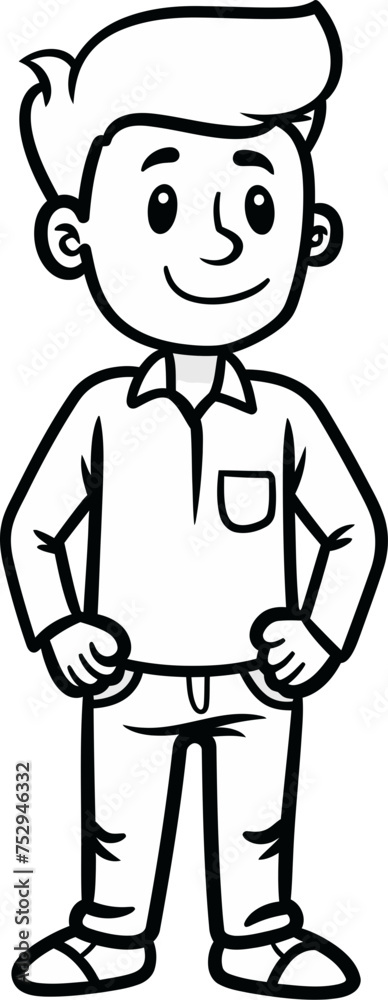 Man with Camera Capturing Memories in Vector Art