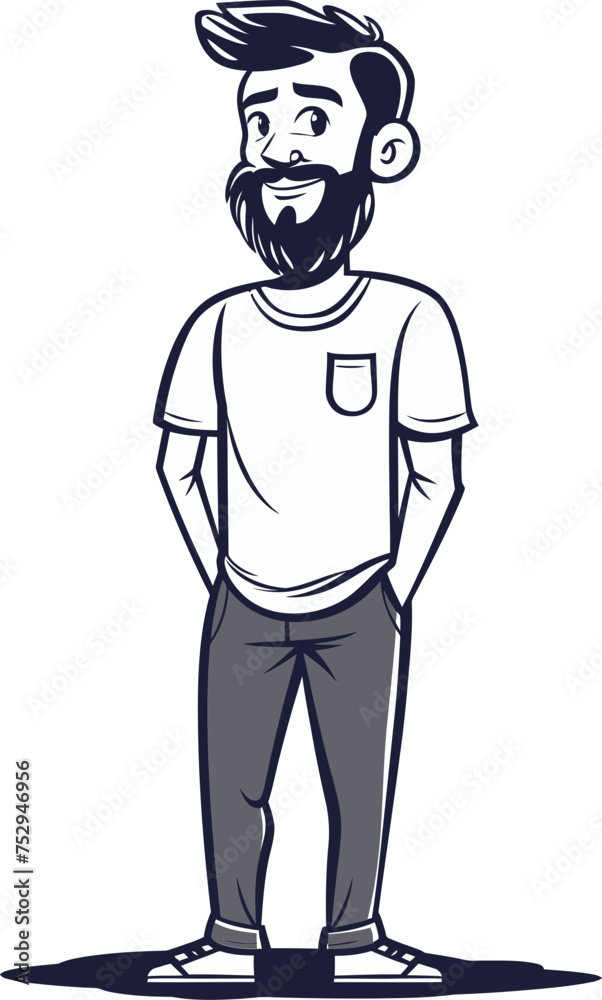 Man and Skyscraper Urban Ascent in Vector Graphics Man and Skyscraper Urban Ascent in Vector Graphics