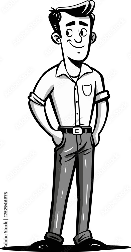 Man and Ferris Wheel Carnival Excitement in Vector Graphics Man and Ferris Wheel Carnival Excitement in Vector Graphics
