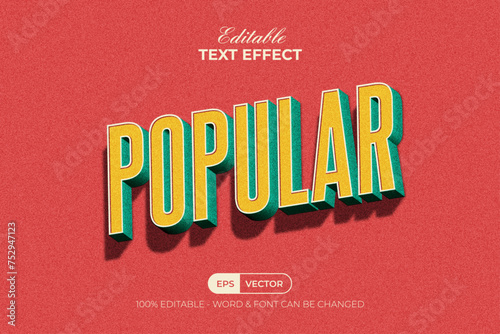 Popular Text Effect Vintage Long Shadow.