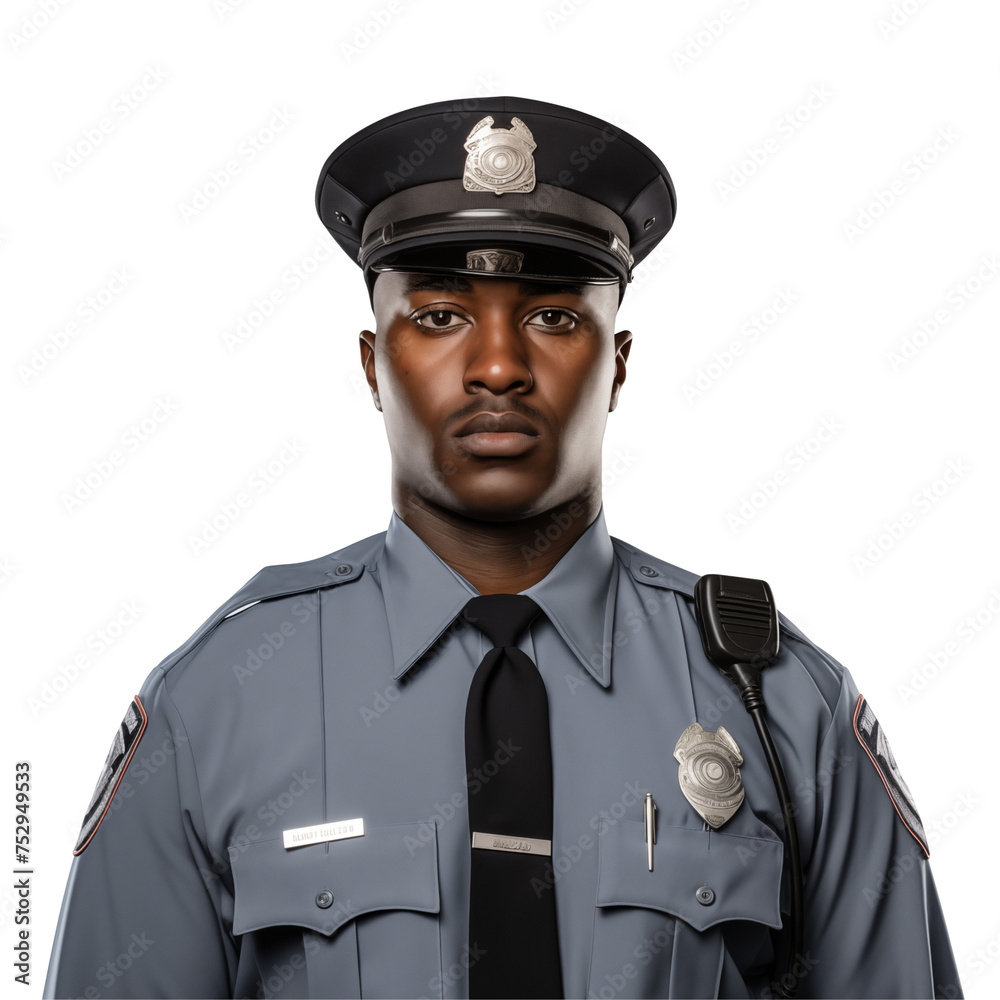 Police officer isolated on white Police officer isolated on white