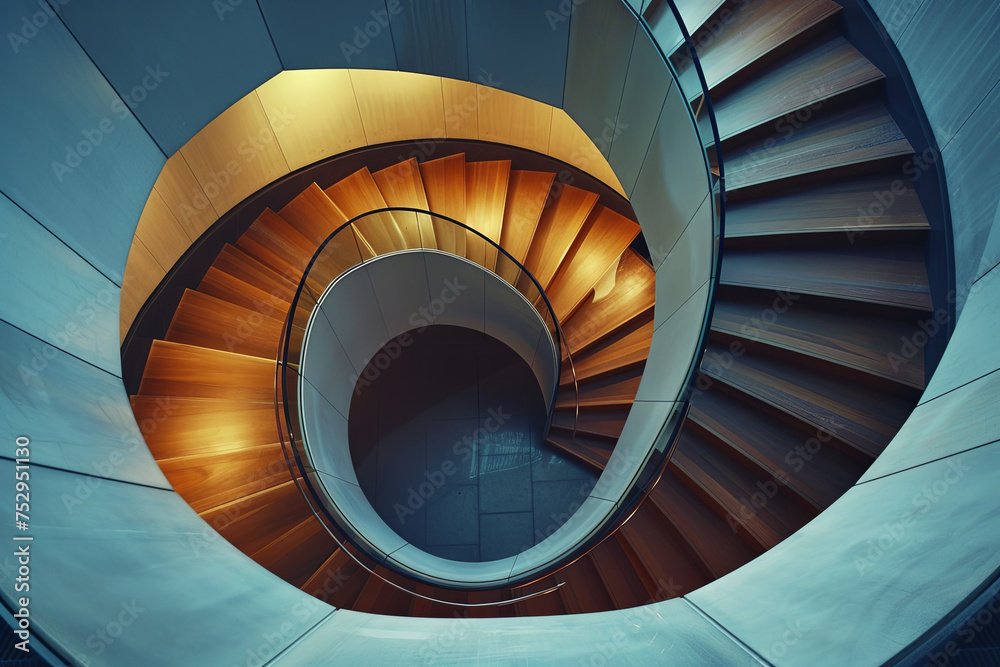 A spiral staircase