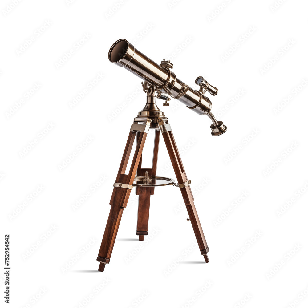 telescope on a white background telescope on a white background